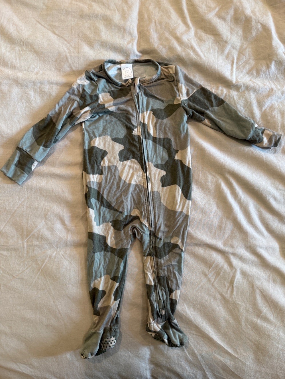 Lou Lou & Company Green Camouflage Footie